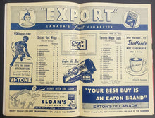 Load image into Gallery viewer, 1954 Maple Leaf Gardens Stanley Cup Semi Final Program Toronto Leafs v Red Wings
