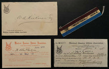 Load image into Gallery viewer, 1904-05 Montreal Amatuer Athletics Association Membership Notice Receipt Ribbon
