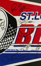 Load image into Gallery viewer, 1990s Signed Vintage NHL St. Louis Blues Autographed Pennant Curtis Joseph
