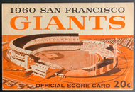 1960 San Francisco Giants Baseball Program Vs Milwaukee Braves Mays In Lineup