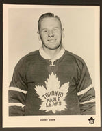1964 Johnny Bower Toronto Maple Leafs Team Issued Photo Hockey Hall Of Famer