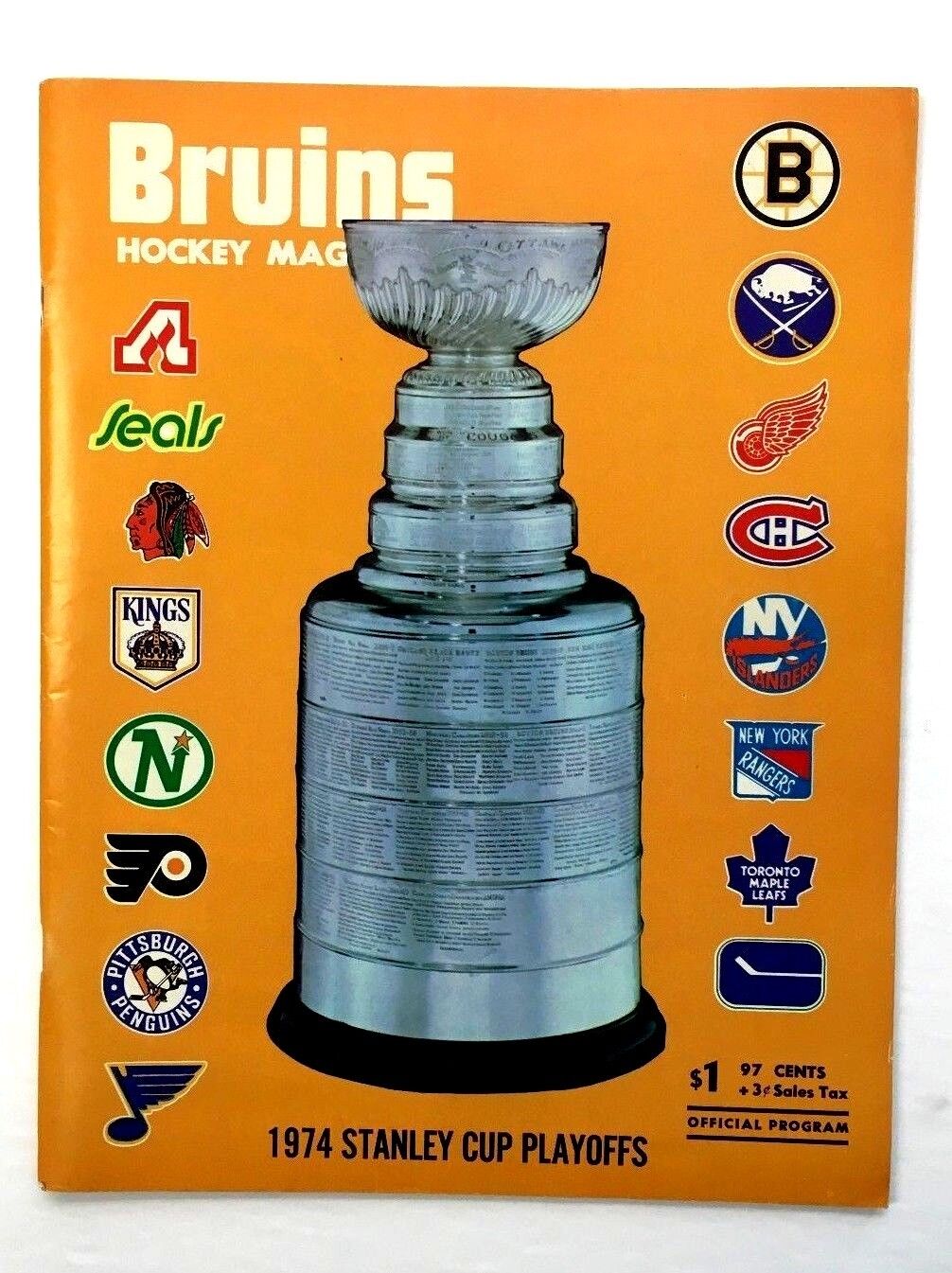 1974 Boston Garden Stanley Cup Playoffs Game 1 Program Bruins Vs Toronto Orr