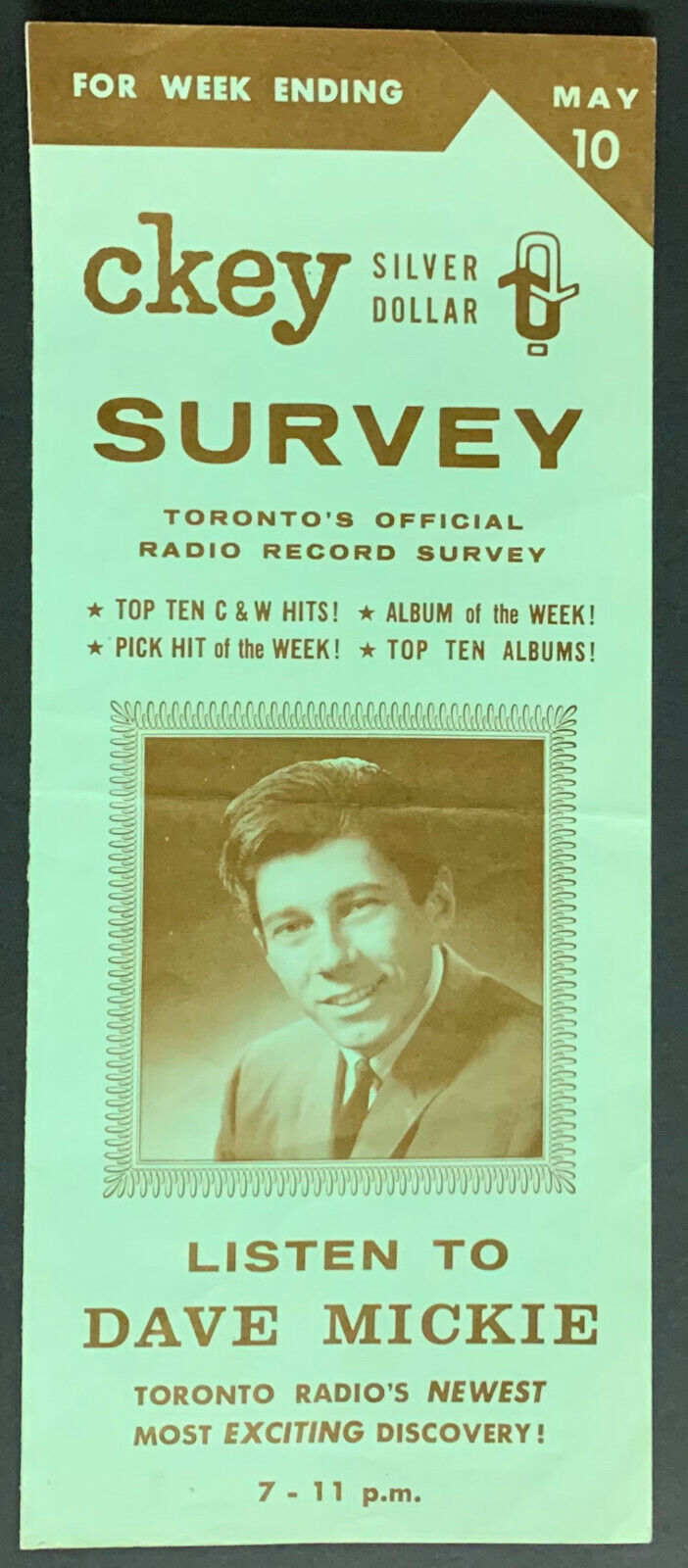 1963 CKEY Radio Survey Chart Toronto Music Cliff Richard Kaempfert Vintage