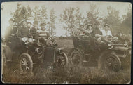 1911 Vintage Baseball Photo 2 Players In Vehicles Portage La Prarie Manitoba