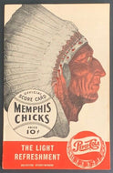 1955 Southern Association Double A Baseball Program Memphis Chicks vs Nashville