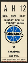 Load image into Gallery viewer, 1980s Continental Basketball Association Ticket Toronto Tornados Sarasota
