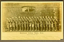 Load image into Gallery viewer, 1912 Woodstock College Rugby Team Photo Postcard Ontario ORFU Champions Football
