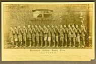 1912 Woodstock College Rugby Team Photo Postcard Ontario ORFU Champions Football