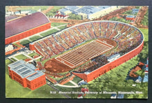 Load image into Gallery viewer, 1951 University of Minnesota Memorial Stadium Football Postcard Vintage
