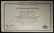 Load image into Gallery viewer, 1912 Mercedes Benz Fire Engine Dinky Die Cast Metal Matchbox Collectibles 1:43
