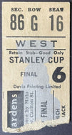 1963 Stanley Cup Finals Game 2 Ticket Stub Maple Leafs Red Wings Hockey NHL Vtg