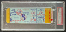 Load image into Gallery viewer, 1964 World Series Game 5 Full Proof Ticket MLB Cardinals vs NY Yankees PSA 7
