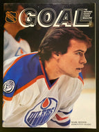 1983 NHL Hockey Program Edmonton Oilers vs Minnesota North Stars Mark Messier