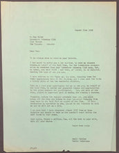 Load image into Gallery viewer, Gus Ryder Signed 1958 Letter Toronto Maple Leaf Baseball Team Champ Swim Coach
