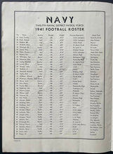 Load image into Gallery viewer, November 11th 1941 Army vs Navy Vintage Wartime Football Program Roosevelt Photo
