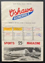 Load image into Gallery viewer, 1964 Oshawa Generals vs Hamilton Red Wings OHL Program Bobby Orr In Lineup
