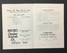 Load image into Gallery viewer, 1927 Rhode Island Reds vs Quebec Beavers Hockey Program Canadian American League

