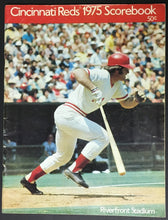 Load image into Gallery viewer, 1975 Cincinnati Reds MLB Baseball Program Pete Rose Cover Riverfront Stadium
