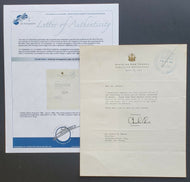 1947 Signed Letter Autographed USA Governor Of New Jersey, Charles Edison LOA