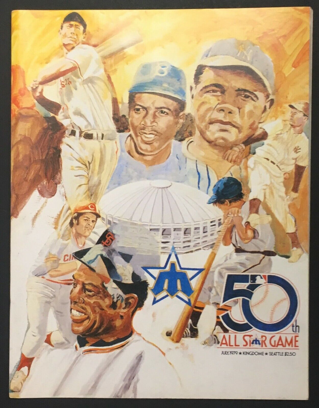 1979 MLB All Star Game Program 50th Annual Seattle Kingdome Babe Ruth Cover