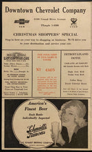 Load image into Gallery viewer, 1933 NHL Hockey Game Program Detroit Redwings Chicago Blackhawks Olympia
