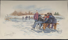 Load image into Gallery viewer, Dean Prentice Signed Julia Conlon Lithograph &quot;The Game Plan&quot; Autographed NHL
