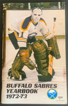 Load image into Gallery viewer, 1972-73 Buffalo Sabres NHL Hockey Media Guide Yearbook Crozier Cover
