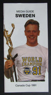 1991 Canada Cup Hockey Tournament - Team Sweden Media Guide Mats Sundin