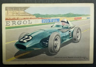Circa 1950's Formula One Postcard Vanwall Race Car Team Grande-Bretagne France