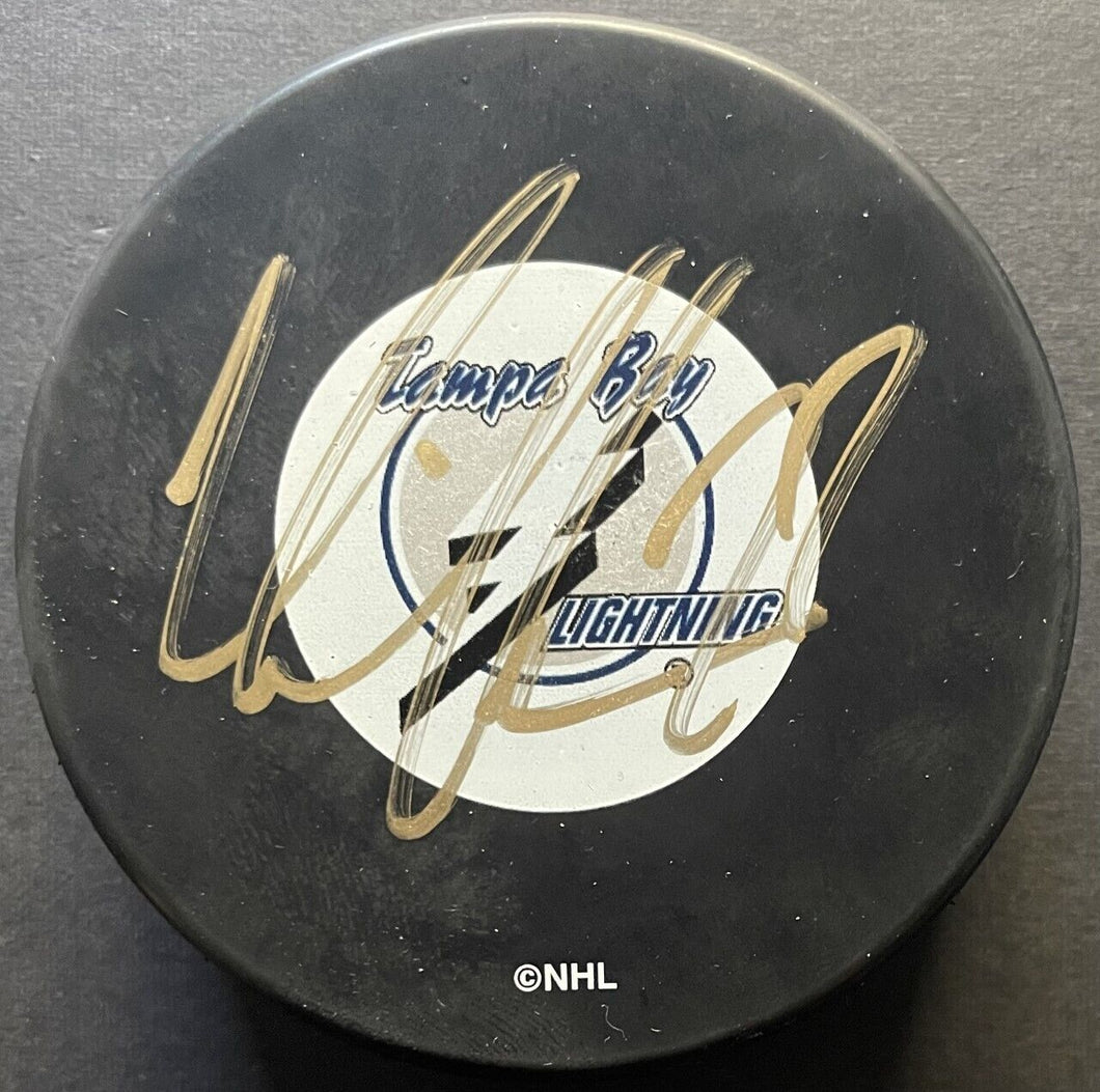 Victor Hedman Autographed Tampa Bay Lightning NHL Hockey Puck Signed