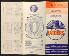 Load image into Gallery viewer, 1972-73 New York Raiders WHA Hockey Roster Info Guide Madison Square Gardens

