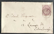 1887 Envelope Address Written By Author John Ruskin To Lt. Col Alex Ferguson