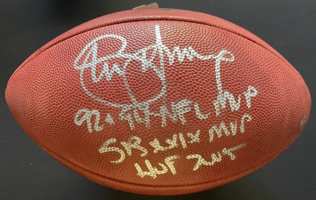 Steve Young Autographed NFL Wilson Football Inscribed SB MVP HOF2005 Fanatics