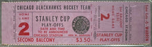 Load image into Gallery viewer, 1960&#39;s Chicago Blackhawks Stanley Cup Playoffs Game 2 Proof Full Ticket PSA 6
