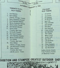 Load image into Gallery viewer, 1966 Calgary Old Time Hockey Players Benevolent Assoc. Official Game Program NHL
