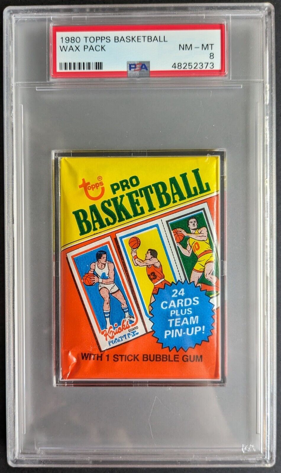 1980 Topps Pro Basketball Wax Pack PSA NM-MT 8 NBA Magic Johnson Larry Bird