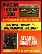1977 NASCAR Racing Advertising Display Dover Downs Speedway Mason Dixon 500