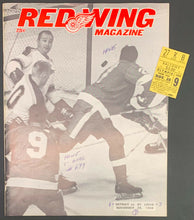Load image into Gallery viewer, 1968 Detroit Olympia Program + Ticket Red Wings Gordie Howe 699th Goal Milestone

