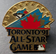 1991 MLB All Star Game Press Pin Toronto Ontario SkyDome Pinback Mint Baseball