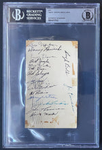 Load image into Gallery viewer, 1950-51 Toronto Maple Leafs Team Autographed Signed Slabbed Postcard NHL Beckett
