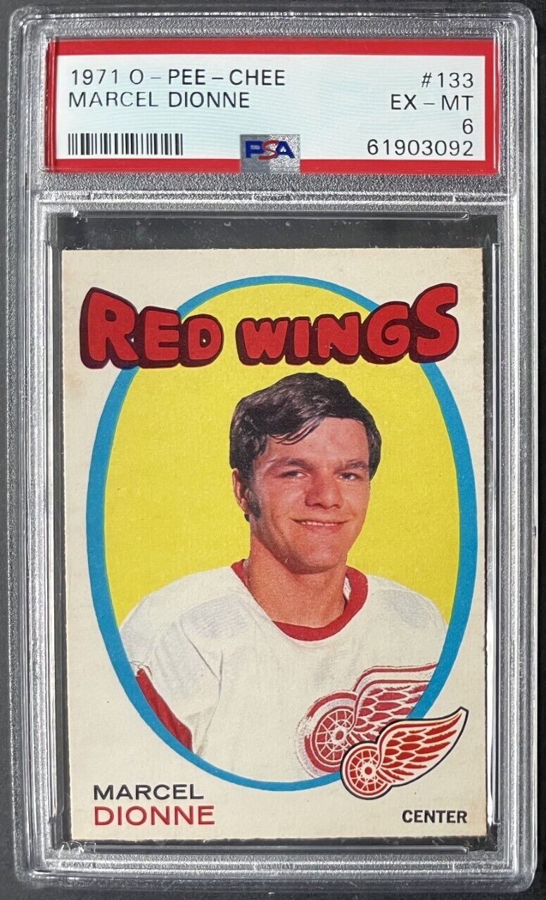 1971 O-Pee-Chee #133 Marcel Dionne Rookie Card Detroit Red Wings PSA EX-MT 6