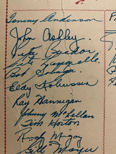 Load image into Gallery viewer, 1950-51 Signed AHL Player Sheet Horton + Armstrong in Minors Autographed NHL HOF
