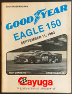 1983 Stock Car Racing Program Cayuga International Speedway Goodyear Eagle 150