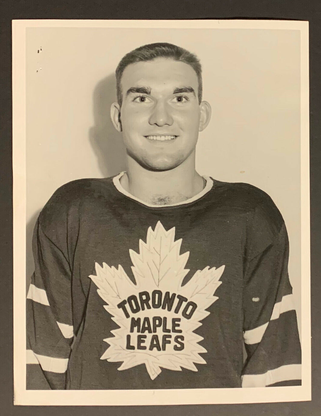 1954 Toronto Maple Leafs NHL Hockey Press Photo Star Rookie Brian Cullen