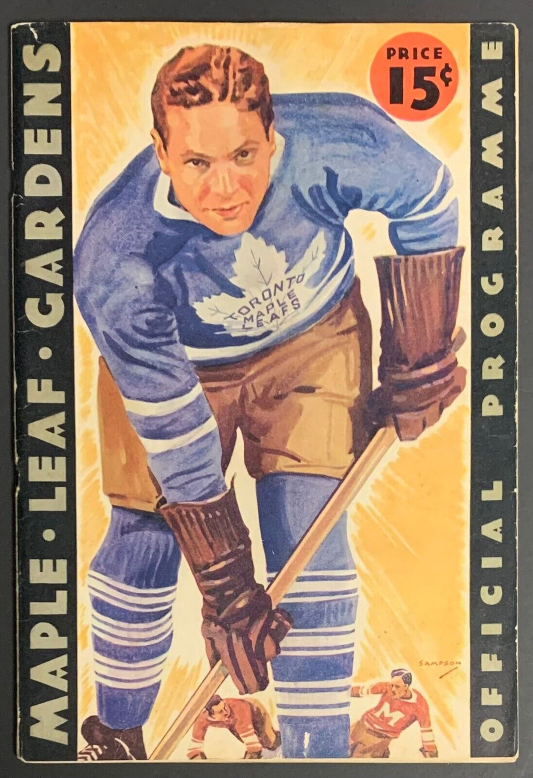 1936 Stanley Cup Finals NHL Hockey Program Game 3 Toronto Maple Leafs Red Wings