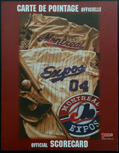 Load image into Gallery viewer, 09/29/2004 Scorecard + Unused Ticket Expos Final MLB Game @ Montreal vs Marlins
