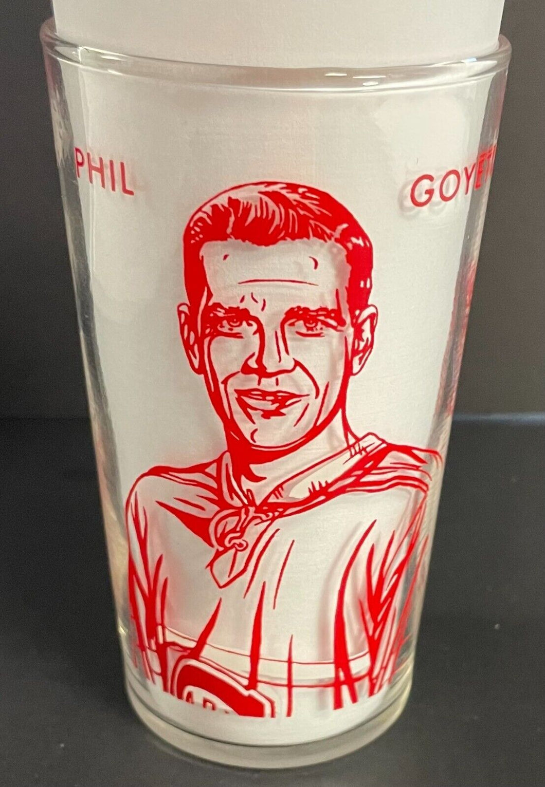 1960-61 Phil Goyette York Peanut Butter Glass NHL Montreal Canadiens VTG