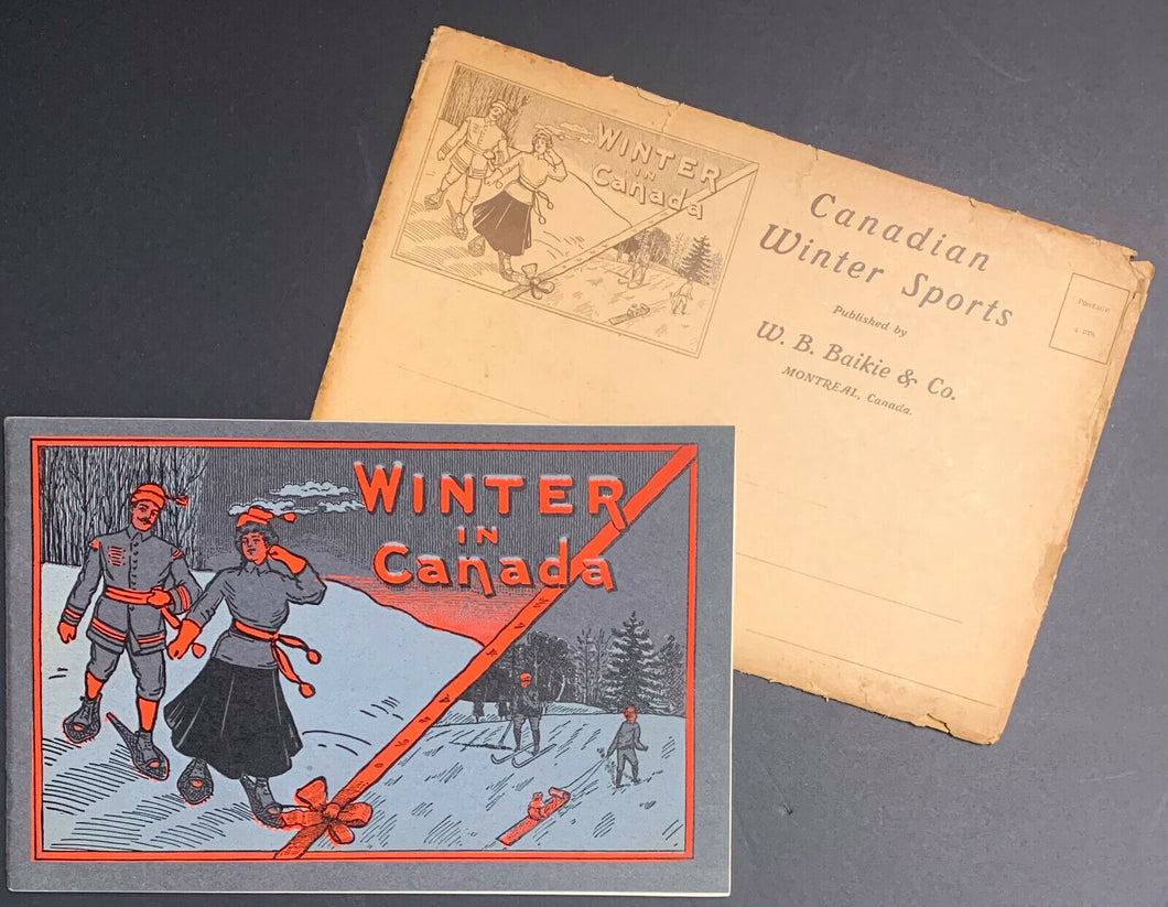 c1900 Canada Winter Sports Book With Photos + Hockey Stories + Vintage Mailer
