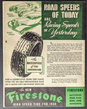 Load image into Gallery viewer, 1934 Indianapolis Motor Speedway 22nd Indy 500 Auto Racing Sweepstakes Program
