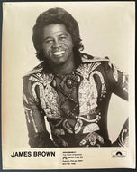 1980 Legendary Musician James Brown Type 1 Studio Photo Polydor Records Issued